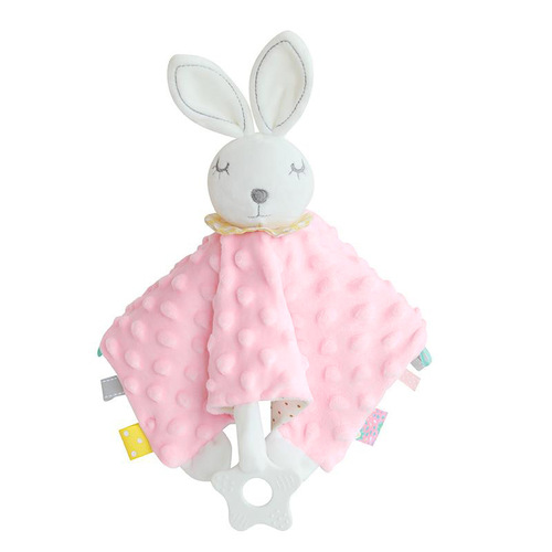 Baby Soothing Towel Infants and Toddlers Crystal Plush Toy 0-1 Doll Baby Hand Puppet Sleeping Companion Original Manufacturer