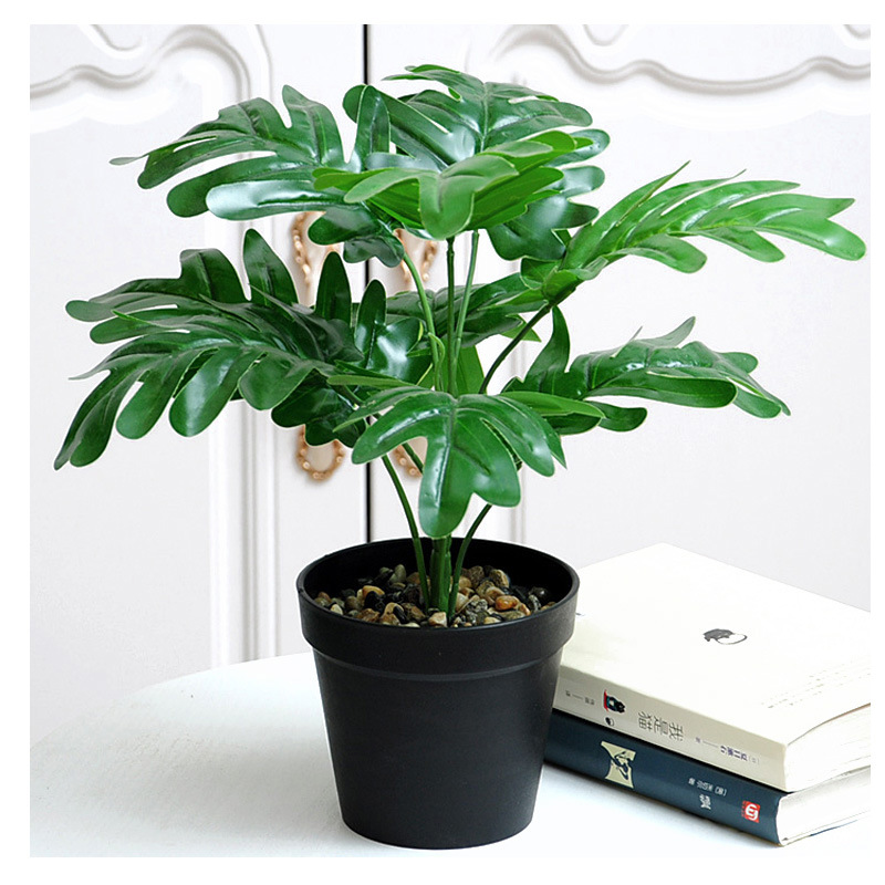 Artificial bonsai mesa de comedor artificial planta verde bonsai interior sala de estar ventana piso plástico decoración de escritorio Planta artificial