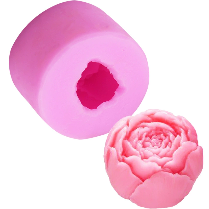Форма для розы силиконовая, пищевой fondant и мыло, термостойкая, фуксия/белый