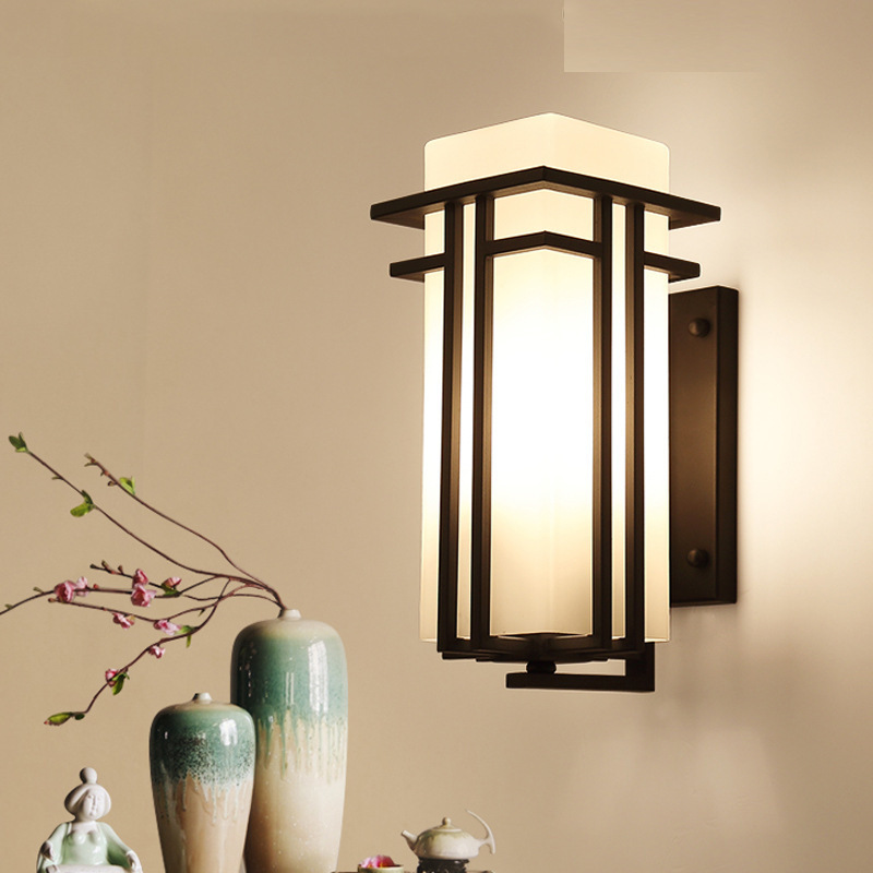 Outdoor Wall Lamp Chinese Waterproof Simple Modern Outdoor Wall led Square New Chinese Style Corridor Aisle Garden Light Outdoor Wall Lamp Chinese Waterproof Simple Modern Outdoor Wall led Square New Chinese Style Corridor Aisle Garden Light