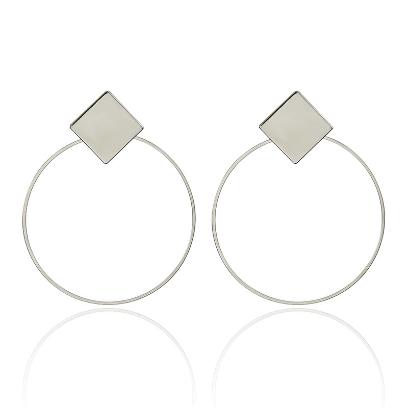 Transfronterizo accesorios europeos y americanos retro popular pendientes geométricos pendientes redondos de metal traje de joyería al por mayor image 8