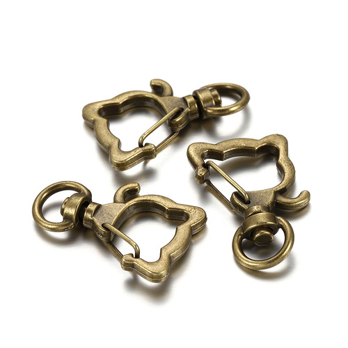 Key chain accessories cartoon cat head dolphin key ring DIY jewelry accessories lobster buckle key ring pendant