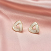 Earrings, fashionable silver needle from pearl, silver 925 sample