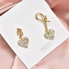 Earrings, fashionable silver needle from pearl, silver 925 sample