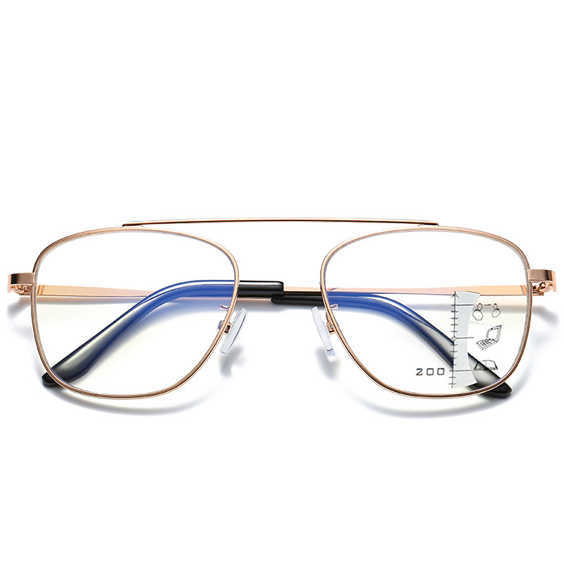 2020 New Anti-blue Light Presbyopia Glasses Men's Automatic Zoom Progressive Multi-focus Far and Near Dual-purpose Presbyopia Glasses
