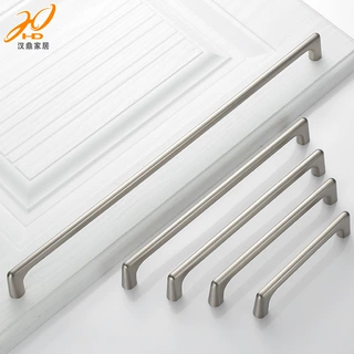 北欧轻奢柜门把手 现代简约亮光橱柜门把手 欧式铅灰极简抽屉把手