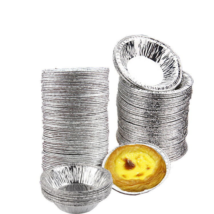 Y1A铝圆盏一次性铝箔盏葡挞盏蛋挞盏蛋糕锡纸杯食品盒 地摊货源