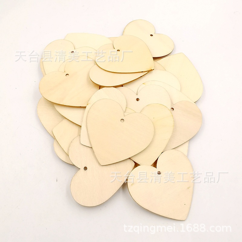 65*60mm con agujero melocotón corazón madera botón pieza a través de la cuerda agujero placa delgada melocotón corazón decoración 50 unidades un paquete