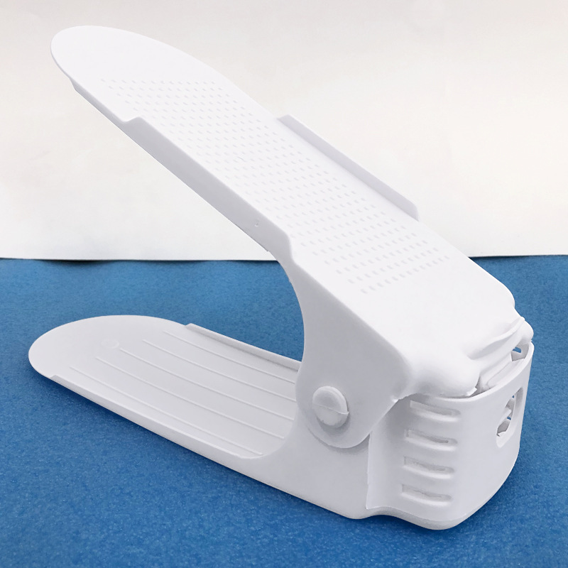 Double-Layer Shoe Support DIY Storage Rack Space-Saving Shoe Cabinet Three-Speed Adjustable Shoe Rack Plastic Storage Rack