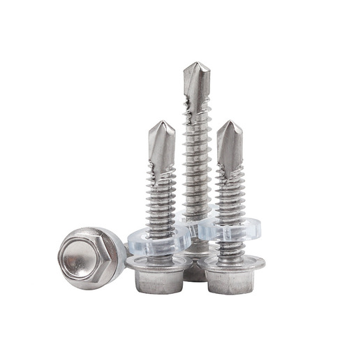 [Hexagonal drill tail screws] Self-tapping self-drilling dovetail screws, all 410 stainless steel hexagonal drill tail screws
