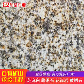 跨境花岗岩石材地铺石黄锈石光面工程板规格板外墙干挂加工定制