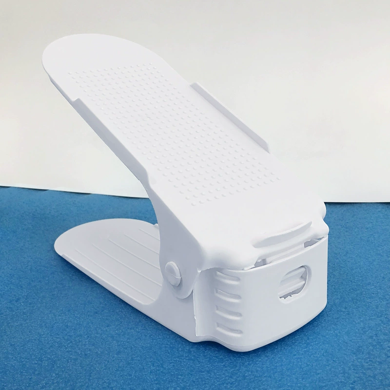 Другая марка регулируемая двуслойная пластиковая полка для обуви — экономия места, своими руками, белая, 6.5×10×25 см