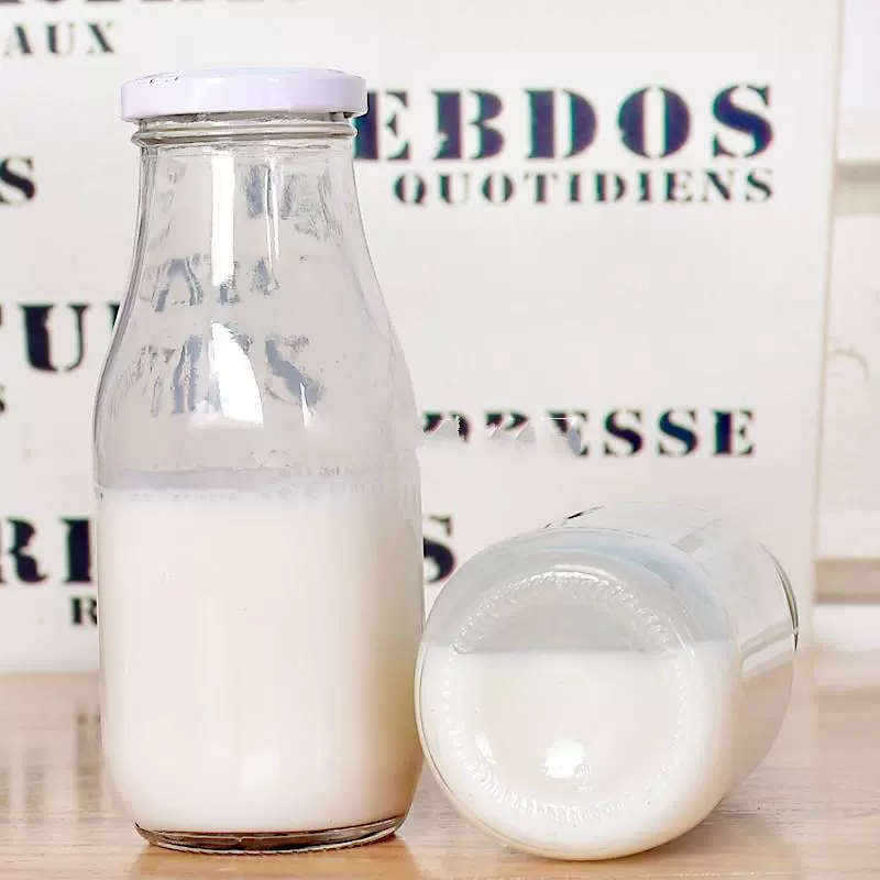 Бутылка молока оптом 200 мл 250 мл завод 500 мл железная крышка бутылка свежего молока бутылка йогурта прозрачная стеклянная бутылка для напитков