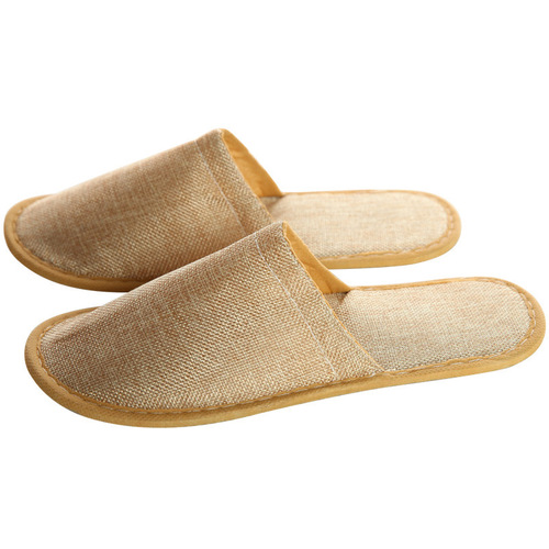 Hotel cotton and linen breathable indoor hospitality non-slip thickened beauty salon guest room hotel hotel disposable slippers