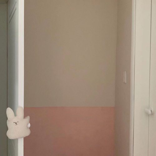 ins style Korean door handle anti-collision children's room anti-pinch safety door stop cute plush bear bunny doll
