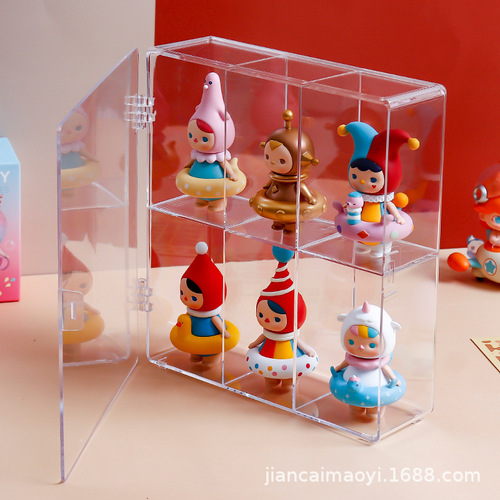 Blind box storage display rack wall hanging popmart dust cover dormitory Molly acrylic display box