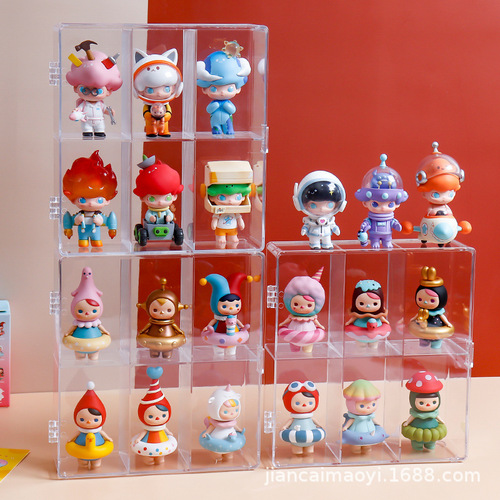 Blind box storage display rack wall hanging popmart dust cover dormitory Molly acrylic display box