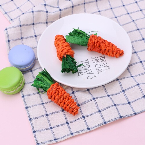 Factory direct sales hamster rabbit chinchilla molar toys molar carrot parrot chew molar straw radish