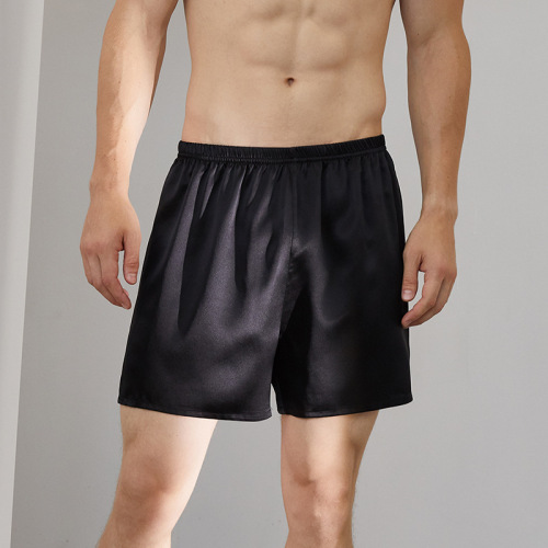Butterfly embroidery 19 Mumi men's silk shorts boxer briefs 100% mulberry silk beach shorts shorts comfortable and breathable outer wear