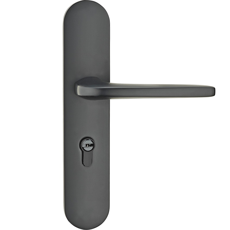 Cerradura de la puerta de estilo europeo dormitorio interior mudo baño negro manija de la puerta de madera maciza hogar cerradura de la puerta cerradura universal