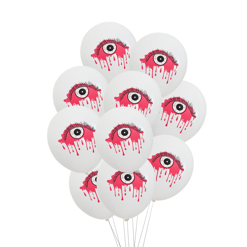 Halloween globo decoración fantasma cráneo calabaza murciélago impresión látex 12 pulgadas globo de Halloween