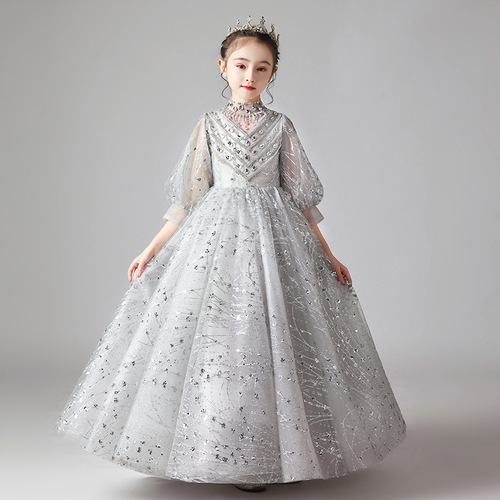 Ballet princess dress for girls, cute little girl, elegant and stylish, host, piano performance outfit, children's fashion show dress