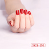 Comfortable short nail stickers for manicure, multicoloured fake nails, city style, ready-made product