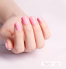 Comfortable short nail stickers for manicure, multicoloured fake nails, city style, ready-made product