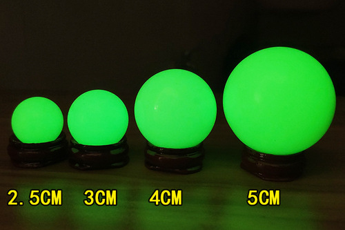 Natural Night Light Pearl Glow Stone Round Ornament Glow Ball Lighting Accessory Moonstone Raw Stone Handle Ball Fitness Ball