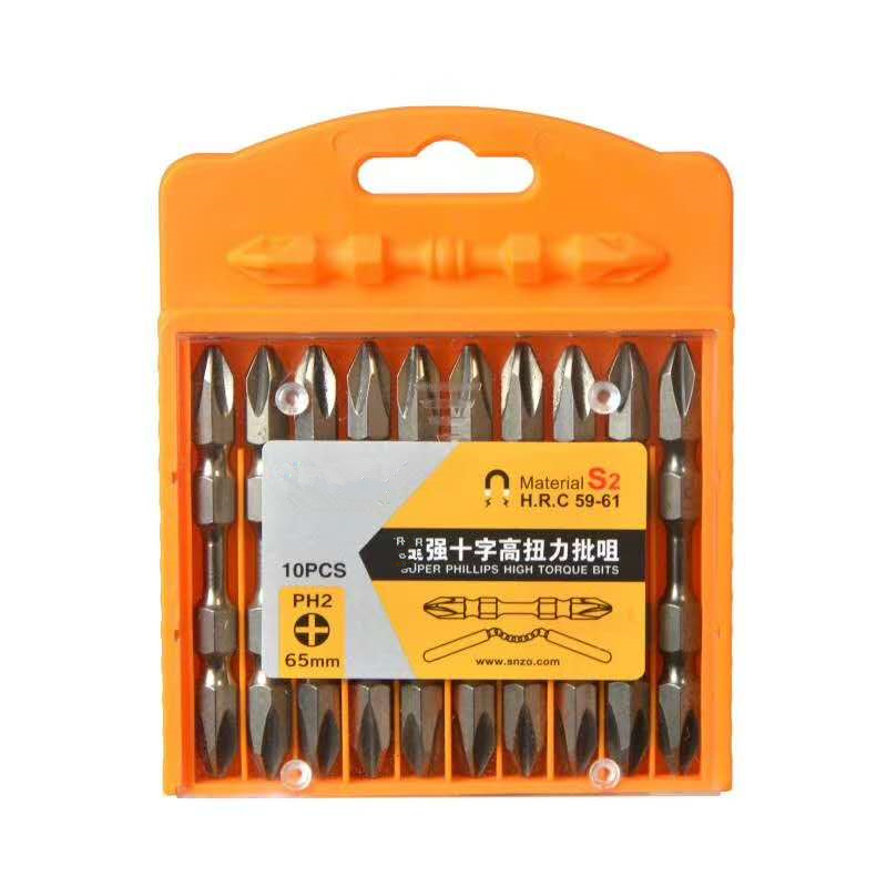 电动螺丝机强磁批头套装十字内六角风批披头磁性手电钻螺丝批头