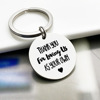 Thanksgiving you for loving us as Father's Day/Mother's Day stainless steel keychain