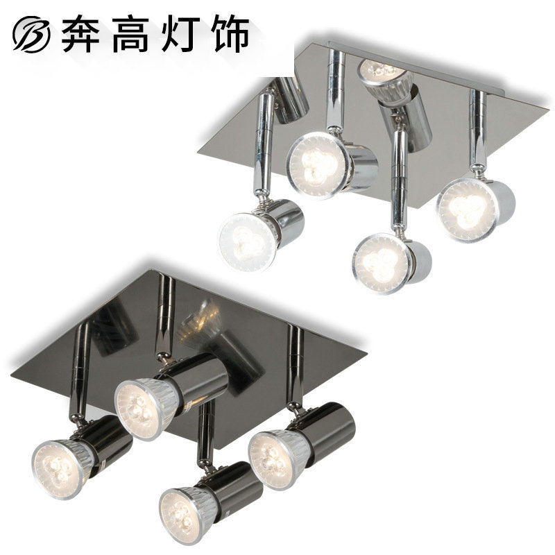 Cross-border square LED spotlights for home use, ceiling-mounted decorative LED spotlights, gu10 adjustable spotlights