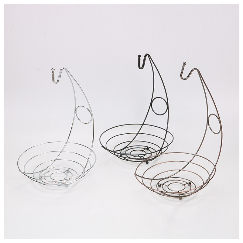 Cesta de fruta de hierro de estilo europeo moda creativa cesta de almacenamiento de frutas drenaje escritorio rack de almacenamiento sala de estar cesta de frutas