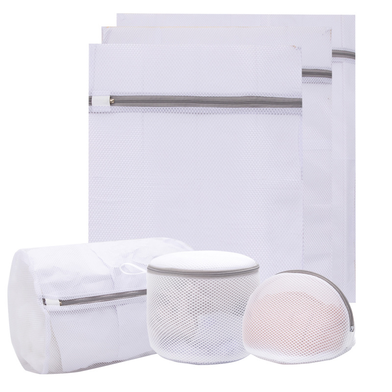 70g gruesa malla fina gris bolsa de lavandería traje de ropa bolsa de lavado de malla gruesa malla fina bolsa de lavandería doméstica al por mayor