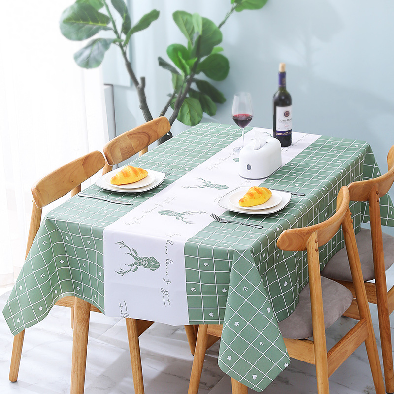 Nordic Tablecloth Fabric Waterproof and Oil-Proof Disposable Internet Popular Desk ins Style Student Dining Table Cloth Coffee Table Table Mat