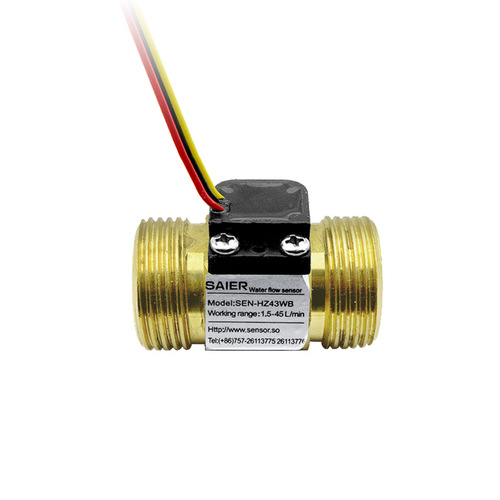 Saisheng'er brass 6-inch water flow sensor brass flow meter Hall pulse signal water flow sensor