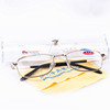 High-end glossy metal retro comfortable glasses, optics