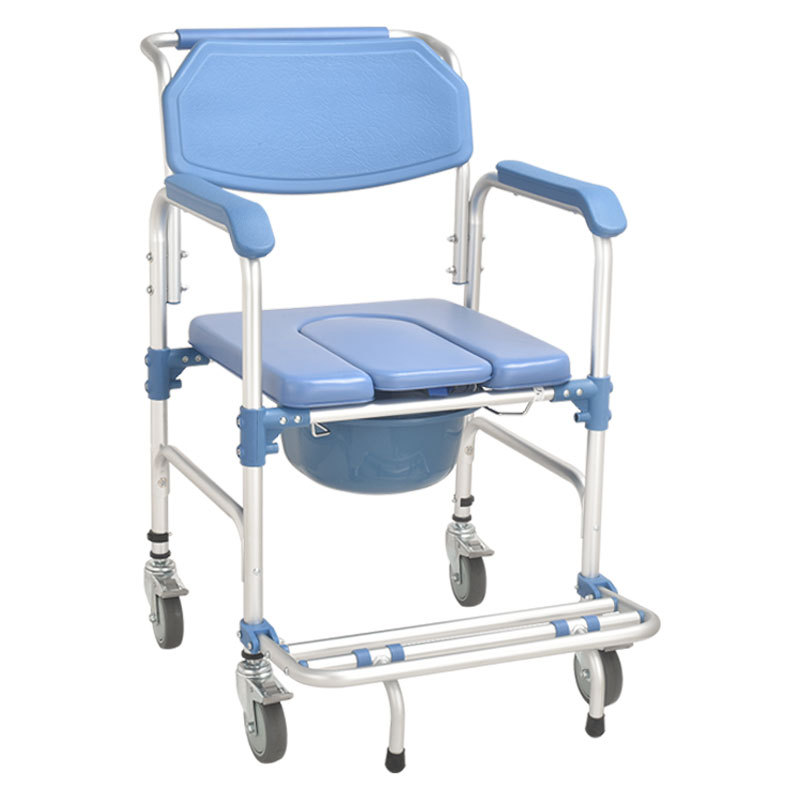 Elderly wheeled toilet chair bath chair pregnant women disabled mobile toilet chair shower stool bath chair