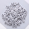 Acrylic square children's beads with letters, wholesale, 6×6mm, English letters, early education