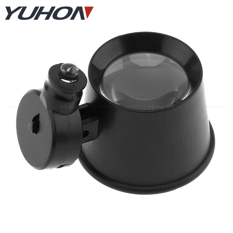 10-кратная карманная портативная маска для глаз со светодиодной подсветкой, увеличительное стекло, мини-кошелек, профессиональные часы для ремонта часов