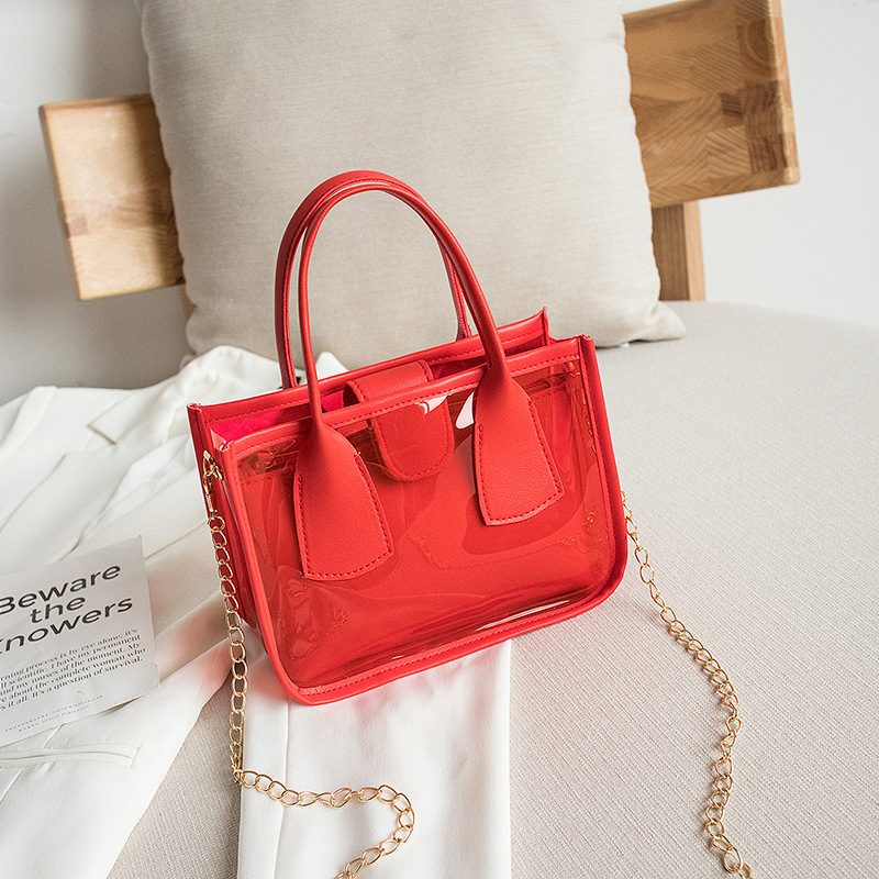 Bags for Women 2022 Summer New Korean Version Easiest for Match Shoulder Bag Casual Western Fashion Transparent Crossbody Mother-In-Law Bag