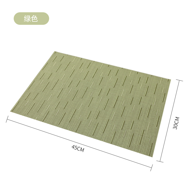 Ningxin placemat Estilo nórdico colorido bambú tersin aislamiento placemat PVC impermeable estera de mesa estera de aislamiento al por mayor