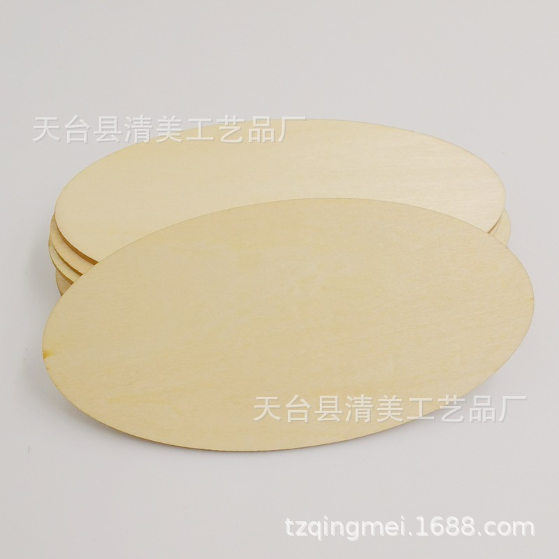 2mm de espesor tilo oval colgante de madera chip de madera oval de madera chip DIY decorativo de madera chip colgante
