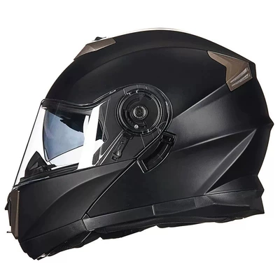 Motorcycle Helmet Exposing Helmet Winter Electric Car Helmet Riding Full Face Personality Warm Anti-fog Full Helmet (Motosiklet kaskı (dəbilqə)) - sub-black-m