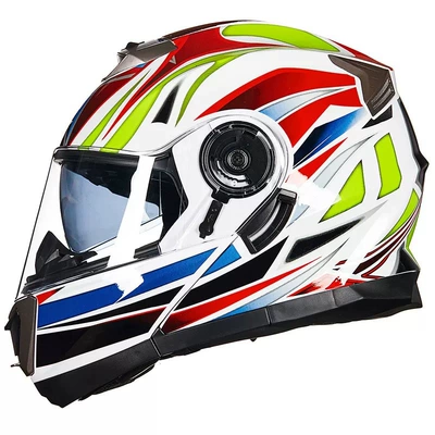 Warm Anti-fog Full Helmet, Motosiklet kaskı (dəbilqə) - white-dazzle-flash-m
