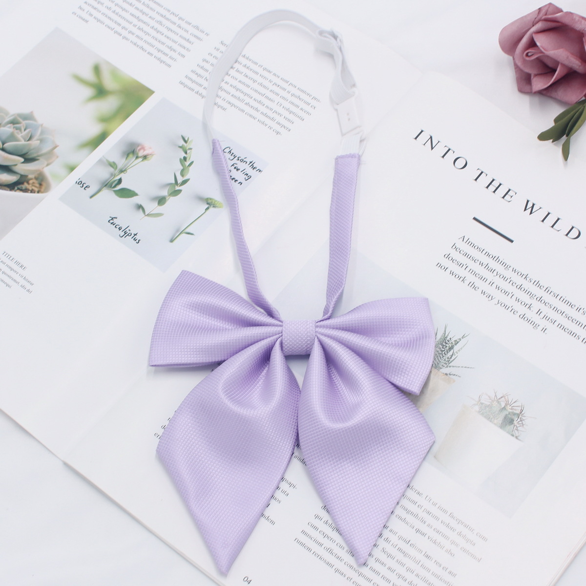 Ventas directas de fábrica magia Plaid JK pajarita de las mujeres ángulo oblicuo gigante pluma raíz arco uniforme escolar marinero traje pajarita en stock