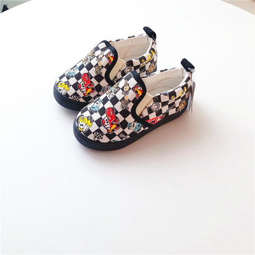 Island country daily single spring and autumn new one-legged children's canvas shoes children's baby shoes sneakers cartoon boys and girls shoes