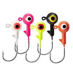 Wholesale 1g1.8g3.5g7g double-eyed color spray-painted lead head hook barb upward hook fish hook lure fishing gear