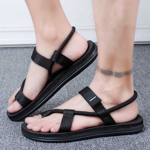 Men's Slides Summer New Couple Casual Shoes Trendy Korean Style Outdoor Wear Influencer Two-Way Beach Shoes Wholesale