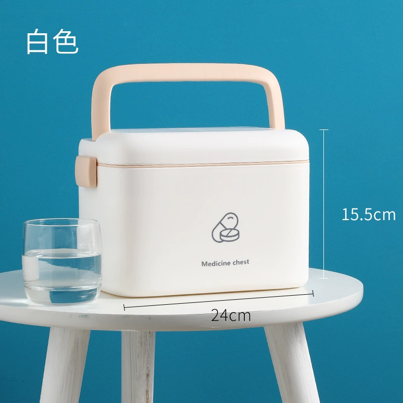 Handicular pharmaceutical box household multi -functional medicine box small first -aid box pharmaceutical storage box large medical box pills